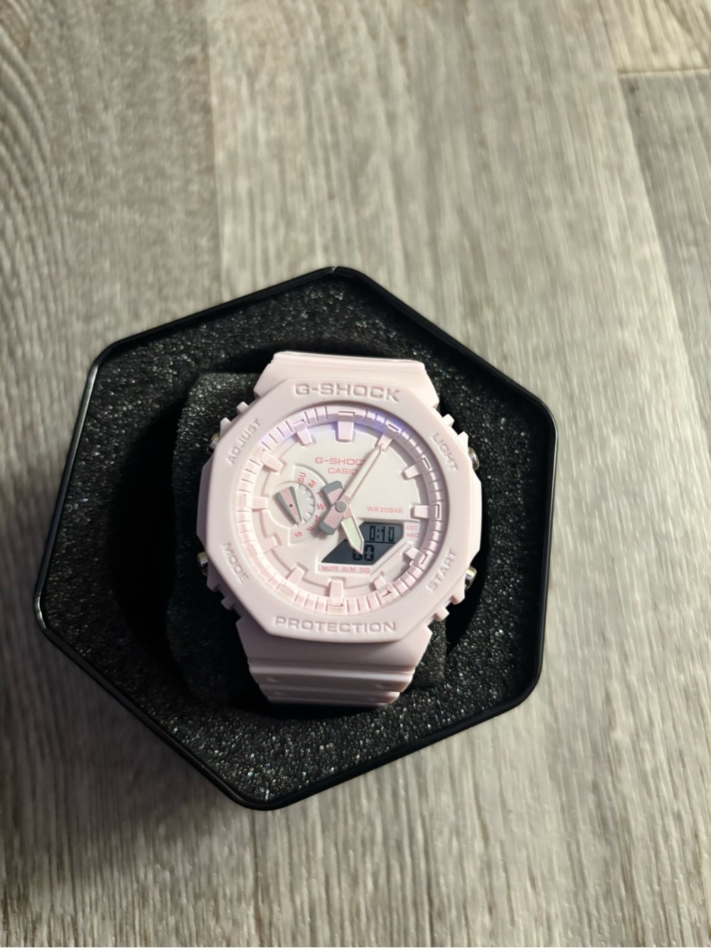 Casio G-Shock Pastel Pink Analog-Digital Watch